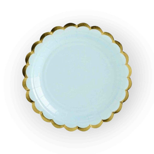 Picture of PAPER PLATES BABY BLUE 18CM - 6 PACK